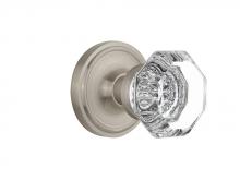 Nostalgic Warehouse 708490 - Nostalgic Warehouse Classic Rosette Passage Waldorf Door Knob in Satin Nickel