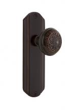 Nostalgic Warehouse 708772 - Nostalgic Warehouse Deco Plate Passage Egg & Dart Door Knob in Timeless Bronze