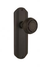 Nostalgic Warehouse 708791 - Nostalgic Warehouse Deco Plate Passage Mission Door Knob in Oil-Rubbed Bronze