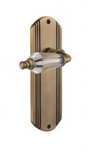 Nostalgic Warehouse 708818 - Nostalgic Warehouse Deco Plate Passage Parlor Lever in Antique Brass