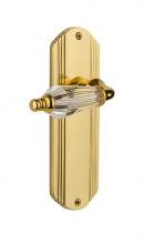 Nostalgic Warehouse 708825 - Nostalgic Warehouse Deco Plate Passage Parlor Lever in Unlacquered Brass