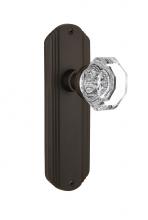 Nostalgic Warehouse 708852 - Nostalgic Warehouse Deco Plate Passage Waldorf Door Knob in Oil-Rubbed Bronze