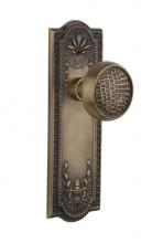 Nostalgic Warehouse 709033 - Nostalgic Warehouse Meadows Plate Passage Craftsman Door Knob in Antique Brass