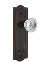 Nostalgic Warehouse 709043 - Nostalgic Warehouse Meadows Plate Passage Crystal Glass Door Knob in Timeless Bronze