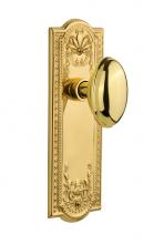 Nostalgic Warehouse 709062 - Nostalgic Warehouse Meadows Plate Passage Homestead Door Knob in Polished Brass