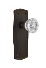 Nostalgic Warehouse 709481 - Nostalgic Warehouse Prairie Plate Passage Crystal Glass Door Knob in Oil-Rubbed Bronze