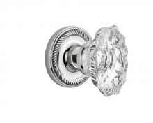 Nostalgic Warehouse 709610 - Nostalgic Warehouse Rope Rosette Passage Chateau Door Knob in Bright Chrome