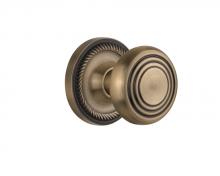 Nostalgic Warehouse 709629 - Nostalgic Warehouse Rope Rosette Passage Deco Door Knob in Antique Brass