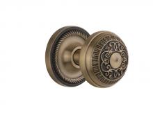 Nostalgic Warehouse 709637 - Nostalgic Warehouse Rope Rosette Passage Egg & Dart Door Knob in Antique Brass