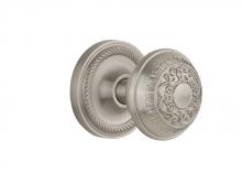 Nostalgic Warehouse 709641 - Nostalgic Warehouse Rope Rosette Passage Egg & Dart Door Knob in Satin Nickel