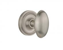 Nostalgic Warehouse 709649 - Nostalgic Warehouse Rope Rosette Passage Homestead Door Knob in Satin Nickel