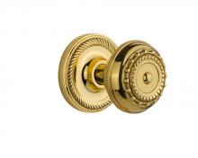 Nostalgic Warehouse 709655 - Nostalgic Warehouse Rope Rosette Passage Meadows Door Knob in Polished Brass