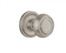 Nostalgic Warehouse 709662 - Nostalgic Warehouse Rope Rosette Passage Mission Door Knob in Satin Nickel