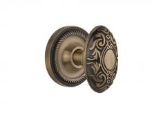 Nostalgic Warehouse 709712 - Nostalgic Warehouse Rope Rosette Passage Victorian Door Knob in Antique Brass