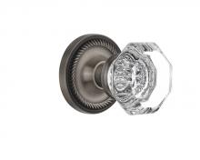 Nostalgic Warehouse 709720 - Nostalgic Warehouse Rope Rosette Passage Waldorf Door Knob in Antique Pewter