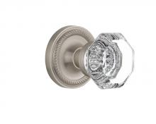 Nostalgic Warehouse 709724 - Nostalgic Warehouse Rope Rosette Passage Waldorf Door Knob in Satin Nickel