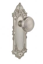 Nostalgic Warehouse 709898 - Nostalgic Warehouse Victorian Plate Passage Deco Door Knob in Satin Nickel