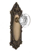 Nostalgic Warehouse 709955 - Nostalgic Warehouse Victorian Plate Passage Round Clear Crystal Glass Door Knob in Antique Brass