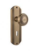 Nostalgic Warehouse 710348 - Nostalgic Warehouse Deco Plate with Keyhole Passage Deco Door Knob in Antique Brass