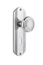 Nostalgic Warehouse 710355 - Nostalgic Warehouse Deco Plate with Keyhole Passage Deco Door Knob in Bright Chrome