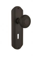 Nostalgic Warehouse 710358 - Nostalgic Warehouse Deco Plate with Keyhole Passage Deco Door Knob in Oil-Rubbed Bronze