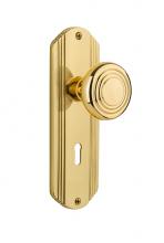 Nostalgic Warehouse 710362 - Nostalgic Warehouse Deco Plate with Keyhole Passage Deco Door Knob in Polished Brass