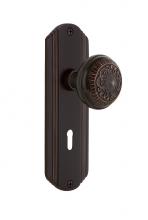 Nostalgic Warehouse 710394 - Nostalgic Warehouse Deco Plate with Keyhole Passage Egg & Dart Door Knob in Timeless Bronze