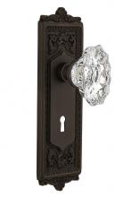 Nostalgic Warehouse 710695 - Nostalgic Warehouse Egg & Dart Plate with Keyhole Passage Chateau Door Knob in Oil-Rubbed Bron