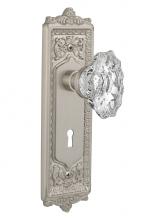 Nostalgic Warehouse 710702 - Nostalgic Warehouse Egg & Dart Plate with Keyhole Passage Chateau Door Knob in Satin Nickel