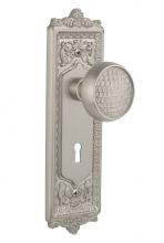 Nostalgic Warehouse 710727 - Nostalgic Warehouse Egg & Dart Plate with Keyhole Passage Craftsman Door Knob in Satin Nickel