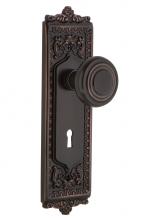 Nostalgic Warehouse 710774 - Nostalgic Warehouse Egg & Dart Plate with Keyhole Passage Deco Door Knob in Timeless Bronze