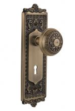 Nostalgic Warehouse 710776 - Nostalgic Warehouse Egg & Dart Plate with Keyhole Passage Egg & Dart Door Knob in Antique