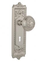 Nostalgic Warehouse 710780 - Nostalgic Warehouse Egg & Dart Plate with Keyhole Passage Egg & Dart Door Knob in Satin Ni