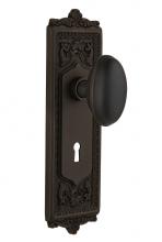 Nostalgic Warehouse 710787 - Nostalgic Warehouse Egg & Dart Plate with Keyhole Passage Homestead Door Knob in Oil-Rubbed Br