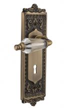 Nostalgic Warehouse 710926 - Nostalgic Warehouse Egg & Dart Plate with Keyhole Passage Parlor Lever in Antique Brass