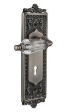 Nostalgic Warehouse 710927 - Nostalgic Warehouse Egg & Dart Plate with Keyhole Passage Parlor Lever in Antique Pewter