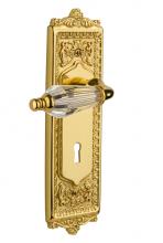 Nostalgic Warehouse 710929 - Nostalgic Warehouse Egg & Dart Plate with Keyhole Passage Parlor Lever in Polished Brass