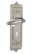 Nostalgic Warehouse 710932 - Nostalgic Warehouse Egg & Dart Plate with Keyhole Passage Parlor Lever in Satin Nickel