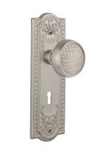 Nostalgic Warehouse 711124 - Nostalgic Warehouse Meadows Plate with Keyhole Passage Craftsman Door Knob in Satin Nickel