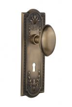 Nostalgic Warehouse 711205 - Nostalgic Warehouse Meadows Plate with Keyhole Passage Homestead Door Knob in Antique Brass