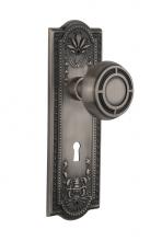 Nostalgic Warehouse 711231 - Nostalgic Warehouse Meadows Plate with Keyhole Passage Mission Door Knob in Antique Pewter