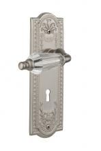 Nostalgic Warehouse 711340 - Nostalgic Warehouse Meadows Plate with Keyhole Passage Parlor Lever in Satin Nickel