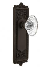 Nostalgic Warehouse 711770 - Nostalgic Warehouse Egg & Dart Plate Passage Oval Fluted Crystal Glass Door Knob in Oil-Rubbed