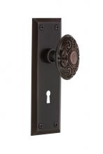 Nostalgic Warehouse 712097 - Nostalgic Warehouse New York Plate with Keyhole Passage Victorian Door Knob in Timeless Bronze