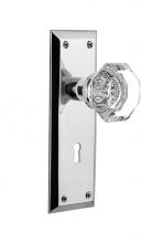 Nostalgic Warehouse 712101 - Nostalgic Warehouse New York Plate with Keyhole Passage Waldorf Door Knob in Bright Chrome