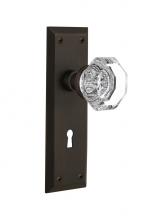 Nostalgic Warehouse 712102 - Nostalgic Warehouse New York Plate with Keyhole Passage Waldorf Door Knob in Oil-Rubbed Bronze