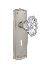 Nostalgic Warehouse 712220 - Nostalgic Warehouse Prairie Plate with Keyhole Passage Chateau Door Knob in Satin Nickel