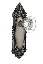 Nostalgic Warehouse 712236 - Nostalgic Warehouse Victorian Plate Passage Round Clear Crystal Glass Door Knob in Antique Pewter