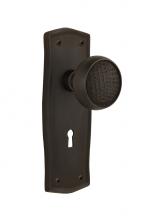 Nostalgic Warehouse 712242 - Nostalgic Warehouse Prairie Plate with Keyhole Passage Craftsman Door Knob in Oil-Rubbed Bronze