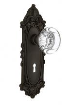 Nostalgic Warehouse 712292 - Nostalgic Warehouse Victorian Plate with Keyhole Passage Round Clear Crystal Glass Door Knob in Oi